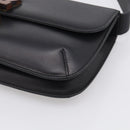 Salvatore Ferragamo Shoulder Bag Leather Black Brown Auth 213747A-10