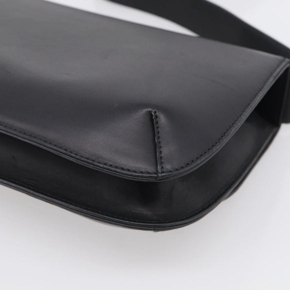 Salvatore Ferragamo Shoulder Bag Leather Black Brown Auth 213747A