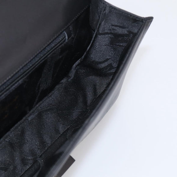 Salvatore Ferragamo Shoulder Bag Leather Black Brown Auth 213747A
