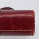 GUCCI Jackie Hand Bag Leather Red Silver Auth 213749-11