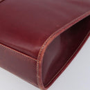 GUCCI Jackie Hand Bag Leather Red Silver Auth 213749-12