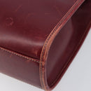 GUCCI Jackie Hand Bag Leather Red Silver Auth 213749-14
