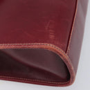 GUCCI Jackie Hand Bag Leather Red Silver Auth 213749-15