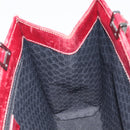 GUCCI Jackie Hand Bag Leather Red Silver Auth 213749-20