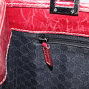 GUCCI Jackie Hand Bag Leather Red Silver Auth 213749-22