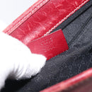 GUCCI Jackie Hand Bag Leather Red Silver Auth 213749-24