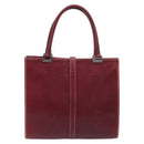 GUCCI Jackie Hand Bag Leather Red Silver Auth 213749-3