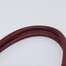 GUCCI Jackie Hand Bag Leather Red Silver Auth 213749-9