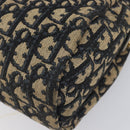 Christian Dior Trotter Canvas Shoulder Bag Navy Gold Tone Auth 213752-15