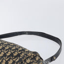 Christian Dior Trotter Canvas Shoulder Bag Navy Gold Tone Auth 213752-9