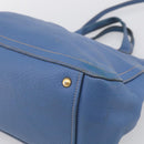 Miu Miu Hand Bag Leather 2way Blue Gold Auth 213755-13