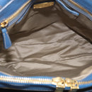 Miu Miu Hand Bag Leather 2way Blue Gold Auth 213755-19