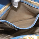 Miu Miu Hand Bag Leather 2way Blue Gold Auth 213755-22