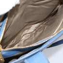 Miu Miu Hand Bag Leather 2way Blue Gold Auth 213755-27