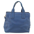 Miu Miu Hand Bag Leather 2way Blue Gold Auth 213755-3