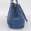 Miu Miu Hand Bag Leather 2way Blue Gold Auth 213755-4