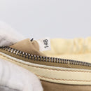 Miu Miu Tote Bag Leather Ivory Silver Auth 213757A-27