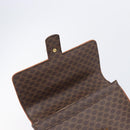 CELINE Macadam Horse Carriage Hand Bag PVC Brown Gold Tone Auth 213764V-16
