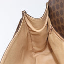 CELINE Macadam Horse Carriage Hand Bag PVC Brown Gold Tone Auth 213764V-20