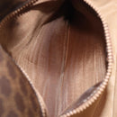 CELINE Macadam Horse Carriage Hand Bag PVC Brown Gold Tone Auth 213764V-22