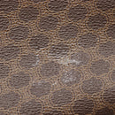 CELINE Macadam Horse Carriage Hand Bag PVC Brown Gold Tone Auth 213764V-4