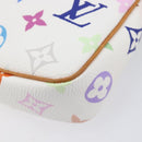 LOUIS VUITTON Monogram Multicolor Pochette Accessoires White M92649 Auth 213766V-10