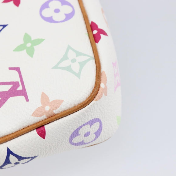 LOUIS VUITTON Monogram Multicolor Pochette Accessoires White M92649 Auth 213766V