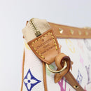 LOUIS VUITTON Monogram Multicolor Pochette Accessoires White M92649 Auth 213766V-15