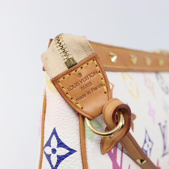 LOUIS VUITTON Monogram Multicolor Pochette Accessoires White M92649 Auth 213766V