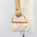 LOUIS VUITTON Monogram Multicolor Pochette Accessoires White M92649 Auth 213766V-23