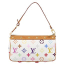 LOUIS VUITTON Monogram Multicolor Pochette Accessoires White M92649 Auth 213766V-3