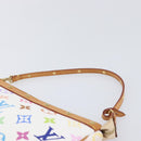 LOUIS VUITTON Monogram Multicolor Pochette Accessoires White M92649 Auth 213766V-8