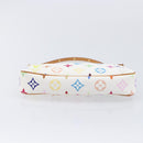 LOUIS VUITTON Monogram Multicolor Pochette Accessoires White M92649 Auth 213766V-9