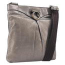 Salvatore Ferragamo Gancini Shoulder Bag Leather Gold Auth 213768A-1