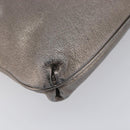 Salvatore Ferragamo Gancini Shoulder Bag Leather Gold Auth 213768A-11