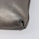 Salvatore Ferragamo Gancini Shoulder Bag Leather Gold Auth 213768A-12