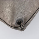 Salvatore Ferragamo Gancini Shoulder Bag Leather Gold Auth 213768A-13