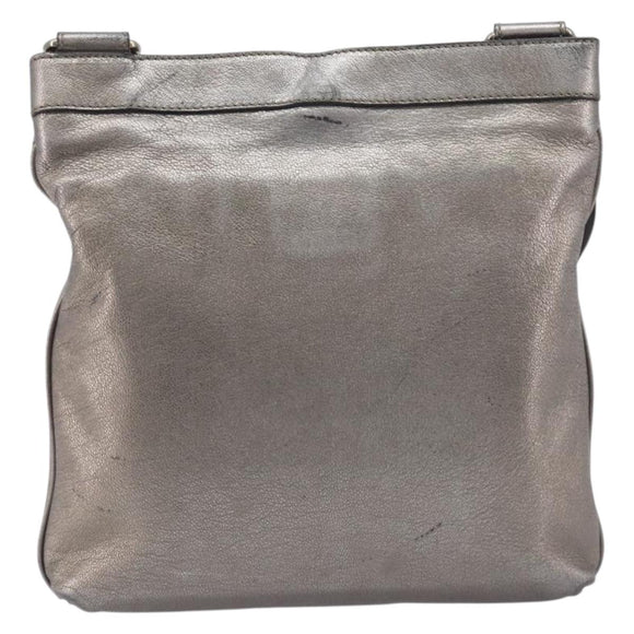 Salvatore Ferragamo Gancini Shoulder Bag Leather Gold Auth 213768A