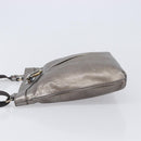 Salvatore Ferragamo Gancini Shoulder Bag Leather Gold Auth 213768A-5
