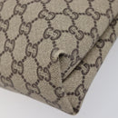 GUCCI GUCCI Plus Tote Bag PVC Leather Beige Gold Auth 213769-10