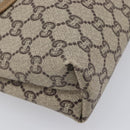 GUCCI GUCCI Plus Tote Bag PVC Leather Beige Gold Auth 213769-11