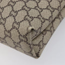 GUCCI GUCCI Plus Tote Bag PVC Leather Beige Gold Auth 213769-12