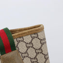 GUCCI GUCCI Plus Tote Bag PVC Leather Beige Gold Auth 213769-14