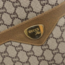 GUCCI GUCCI Plus Tote Bag PVC Leather Beige Gold Auth 213769-16