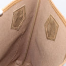 GUCCI GUCCI Plus Tote Bag PVC Leather Beige Gold Auth 213769-20