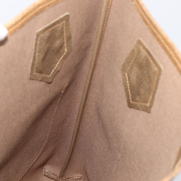 GUCCI GUCCI Plus Tote Bag PVC Leather Beige Gold Auth 213769