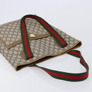 GUCCI GUCCI Plus Tote Bag PVC Leather Beige Gold Auth 213769-6