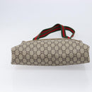 GUCCI GUCCI Plus Tote Bag PVC Leather Beige Gold Auth 213769-9