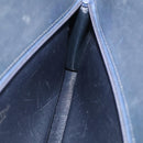 Christian Dior Trotter Canvas Shoulder Bag Navy Gold Tone Auth 213771-20