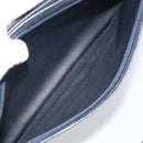 Christian Dior Trotter Canvas Shoulder Bag Navy Gold Tone Auth 213771-22
